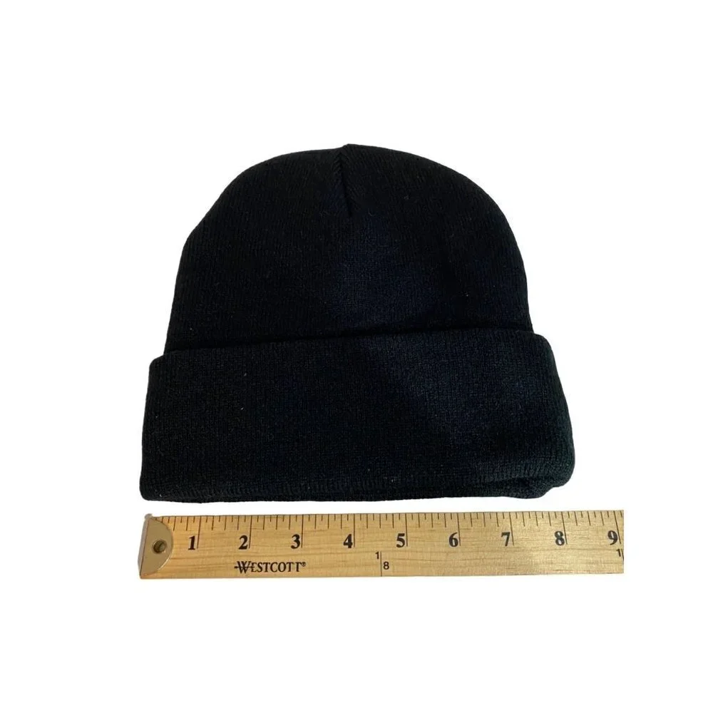 New Black Knit Beanie Unisex Cancer‎ Horoscope One Size NWOT